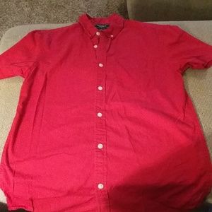 Boys Forever 21 Short Sleeve Red Button Down